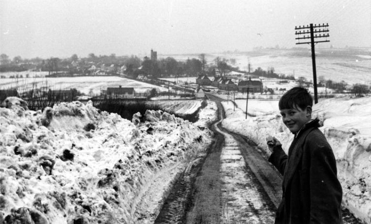 A view from Pinhoe Hill in the snow