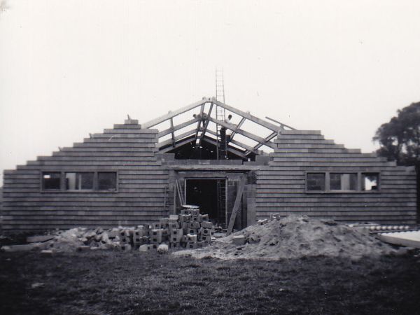 The front wall had to be partially pulled down