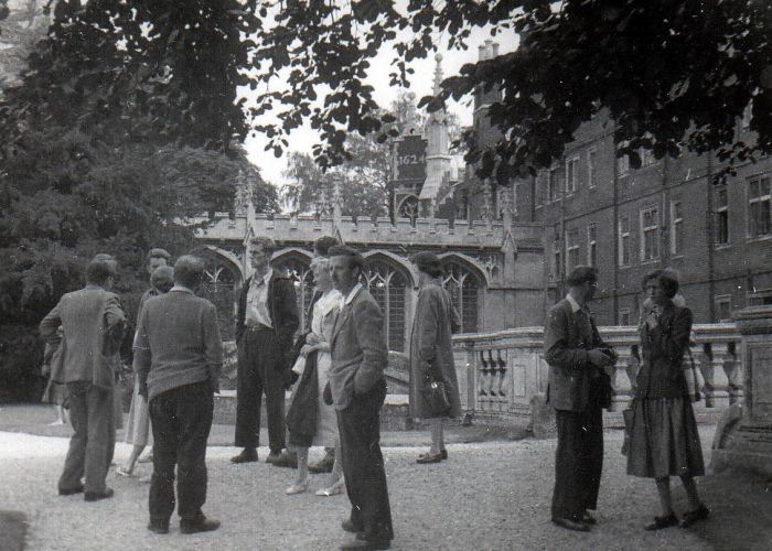 On the trip to Cambridge, the campers were accompanied by Alun Davies, the secretary of the Friends Work Camps Committee in London, who tried his hand at punting after the group had visited St John’s College